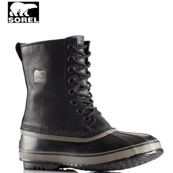Sorel 1964 Premium T Snow Boots Waterproof Black Men's SIZE 9 - Picture 1 of 11